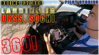 Pilot Stories 360: Landing at URSS, Sochi | Boeing 737-800 | VR aviation video