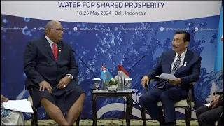 The President of Fiji held a bilateral meeting with Indonesia's Coordinating Minister of Maritime