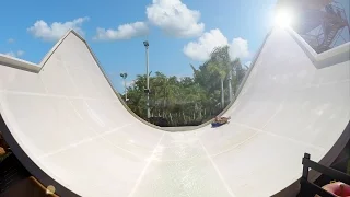 Western Park Magaluf - Boomerang | Giant Halfpipe Slide! Onride POV