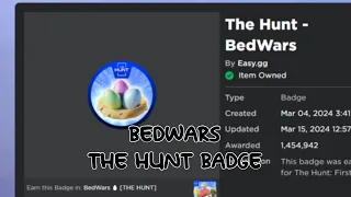 HOW TO GET BEDWARS THE HUNT BADGE | ROBLOX THE HUNT