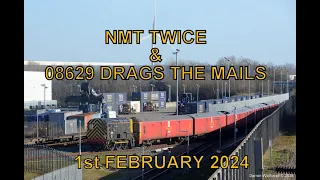 08629 Drags The Mails, NMT Twice & Freight   WCML Trains 2024, DIRFT 1st February