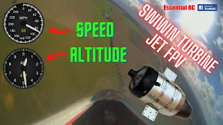 FAST TURBINE RC JET FPV with REALTIME SPEED/ALT TELEMETRY ! SWIWIN 170B TURBINE | FIRST TEST FLIGHT