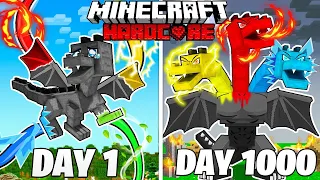 I Survived 100 Days as an ELEMENTAL DRAGON in Minecraft Hardcore World || Gaming Gossip