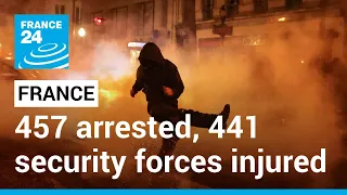 At least 457 people arrested, 441 security forces injured in violent French pension protests