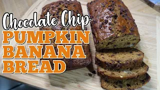 PUMPKIN BANANA BREAD WITH CHOCOLATE CHIPS | Easy Pumpkin Recipe