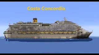 Exploring the Costa Concordia in Minecraft
