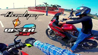 SUZUKI GIXXER SF VS HONDA CB HORNET 160R || DRAG RACE 0 TO 100 Check || 2021 DRAG RACE ||