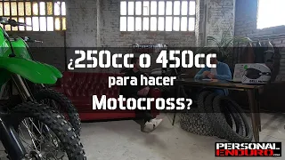 ¿Qué moto es mejor para hacer motocross, una 250cc o una 450cc?