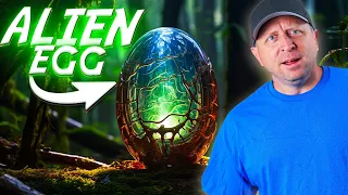 BABY ALIEN EGG LANDED IN THE WOODS!