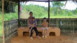 Complete the earthen stove and make the stairs to go to the kitchen