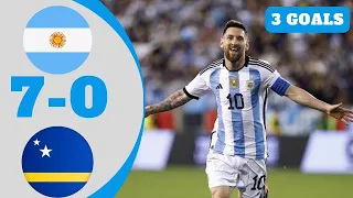 Argentina vs Curazao 7 0 Resumen y Goles COMPLETO   HAT TRICK de MESSI HOY   Amistoso Internacional