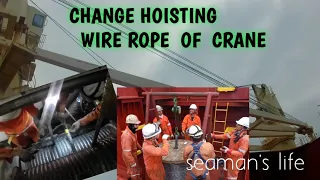 How to change HOISTING Wire Rope of Crane Bulk/Paano mag palit ng Hoisting wire rope sa crane bulk?