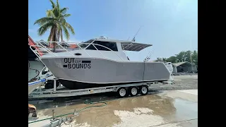 Roger's Craft -- 8 9m catamaran boat video-- Roger Zhang from Gospel boat