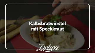 Kalbsbratwurst Rezept mit Speckkraut und Bratkartoffeln von Lukas Ziesel