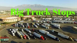 Big Truck Stops In Ontario California Rudi's NORTH AMERICAN ADVENTURES 10/28/17 Vlog#1235