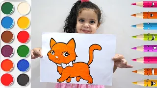 Bolalar uchun mushuk rasm chizish/Drawing cat for children