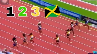 Jamaica win 123 again in women's 100 meters final