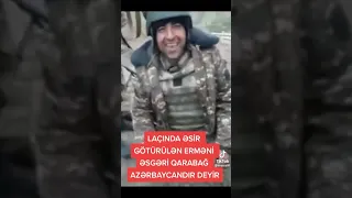 Laçında götürülən əsir erməni