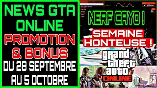 [NEWS GTA] PROMOTION & BONUS GTA ONLINE / SEMAINE HONTEUSE POUR LES 10 ANS (DU 28 AU 5 OCTOBRE )