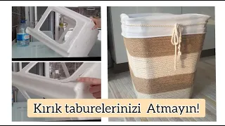 ESKİ KIRIK PLASTİK TABURE İLE HARİKA KENDİN YAP PROJEM  #リサイクル #рециркулировать #reciclar #DİY