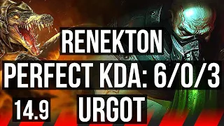 RENEKTON vs URGOT (TOP) | 6/0/3, Dominating | BR Diamond | 14.9