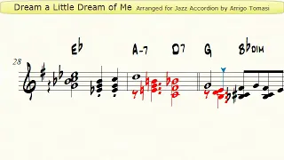Dream a Little Dream of Me - Jazz Accordion Sheet music