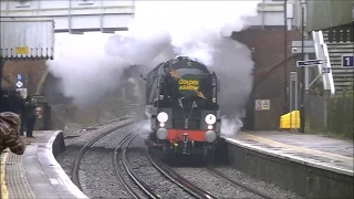 30/3/18 35028 Clan Line on the Belmond Pullman at Meopham, Chilham and Charing