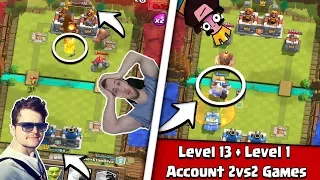 LEVEL 13 UND LEVEL 1 ACCOUNT IM 2vs2 MIT STAN | VERRÜCKTE GAMES & VERRÜCKTE GEGNER | CLASH ROYALE