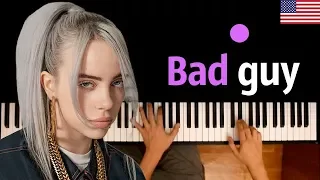 Billie Eilish - bad guy ● караоке | PIANO_KARAOKE ● ᴴᴰ + НОТЫ & MIDI