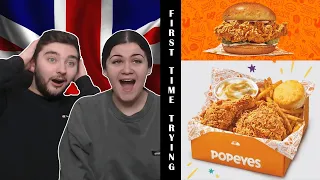 British Couple Tries POPEYES for the First Time!