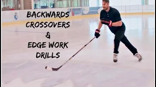DRILLS TO IMPROVE BACKWARDS SKATING AND CROSSOVERS IN HOCKEY