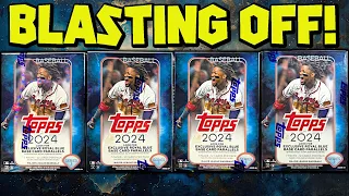 NEW BLASTER BOXES 2024 TOPPS SERIES 1 BASEBALL CARDS RETAIL REVIEW!!!