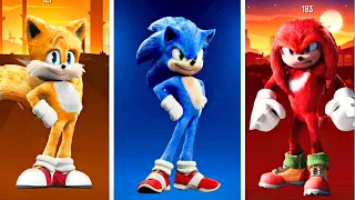 Sonic VS Tails VS Knuckles - Tiles Hop EDM Rush!