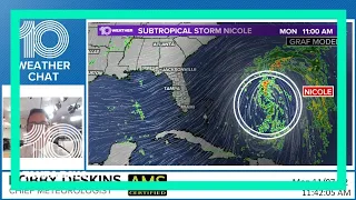 Tracking Subtropical Storm Nicole: Storm could become a hurricane | 11 a.m. Monday