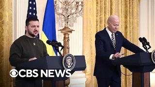 Biden, Ukrainian President Volodymyr Zelenskyy hold news conference at White House | full video