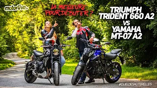 TRIUMPH TRIDENT 660 A2 vs YAMAHA MT-07 A2 l DUEL MOTORLIVE