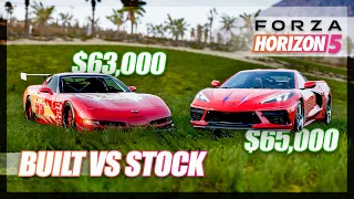 Forza Horizon 5 - Built vs Stock! (C8 Corvette)