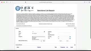 OFAC SDN List Public Search