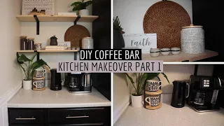 DIY Coffee Bar | Extreme Kitchen Makeover Part 1 | Rachel G DIY