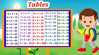 Maths Tables | Learn Table of 6 , 7 , 8 , 9 and 10| Multiplication Table| 6, 7, 8, 9, aur 10 Pahada|