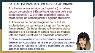 História | Vânia | HOLANDESES NO BRASIL