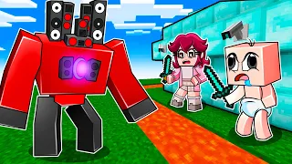 7 HACKS de CONSTRUCCIÓN VS MUTANTE SPEAKERMAN 😰😱 CASA SEGURA BEBE NOOB en MINECRAFT