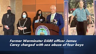 News Conference to announce arrest of former Warminster officer James Carey on sex abuse charges