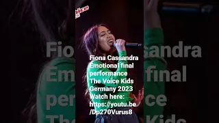 Fiona's emotional final performance( When the party's over, the hit song of Billie Ellish)