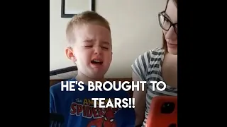TODDLER'S INCREDIBLE REACTION to hearing "Fly Me To the Moon / Lucky" mashup