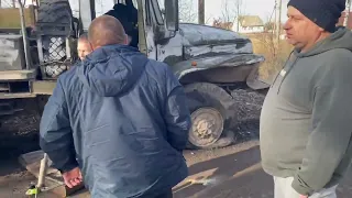 ⚡️ Подбитая техника оккупанта в Городне Черниговской области.