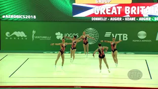 Great Britain (GBR) - 2018 Aerobic Worlds, Guimaraes (POR) - Group Qualifications