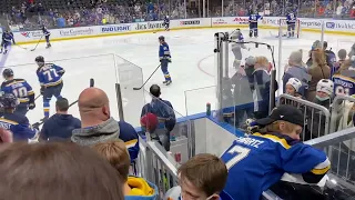 At the St. Louis Blues game vs the Ducks  December. 12,2021warm up