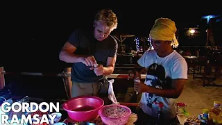 Gordon Ramsay Fishes & Cooks Squid | Gordon's Great Escape