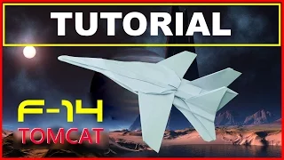 Origami Airplanes - Tutorial of the F-14 Tomcat with no cuts and no glue... and with Swinging Wings!